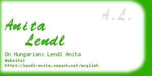 anita lendl business card